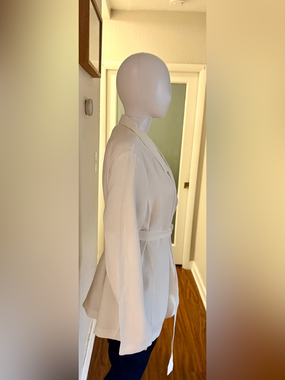 Primark White Belted Wrap Blazer